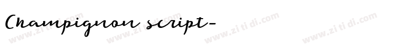 Champignon script字体转换